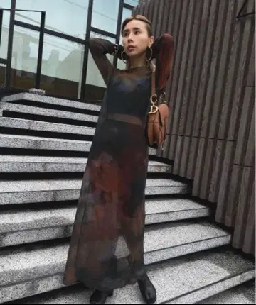 miranda taidai sheer long top S