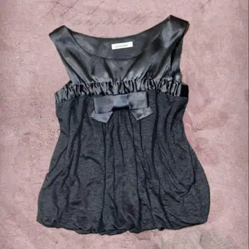 y2k 페어리 그런지 00s 블랙 슬리브리스 리본