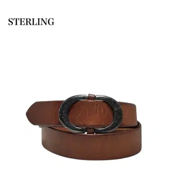 STERING silver925 버클/천연 가죽 가죽/빈티지 벨트