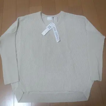 야마다야 soeur7 베이지 니트 스웨터 돌먼 9호 일본제