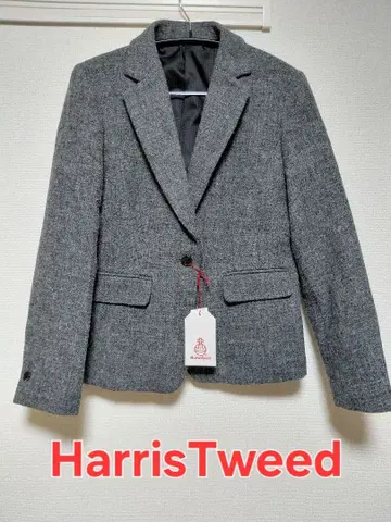 새상품 Harris Tweed 그레이 자켓 사이즈 44 S