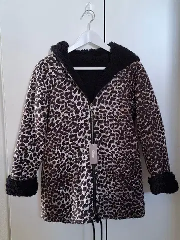 cher 레오파드 코트 리버서블