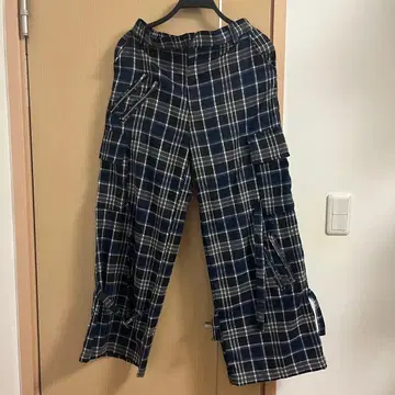 본지티 팬츠 체크 팬츠