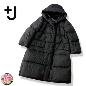 [ 새상품급 ] 유니클로 +J 질 샌더 롱 다운 코트 발수 블랙 L