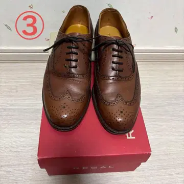 REGAL 브라운 윙팁 슈즈