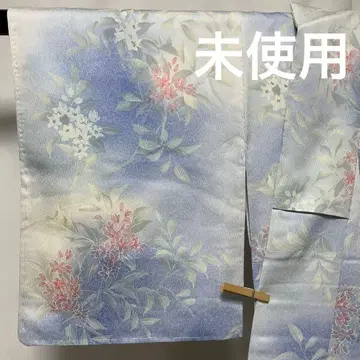 C263 순수 실크 이중 기모노 코몬 미사용 시츠케 포함 기모노