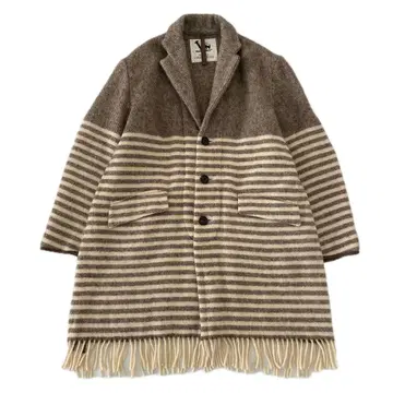 새상품급 Whitely&Sons 울 프린지 재킷 코트