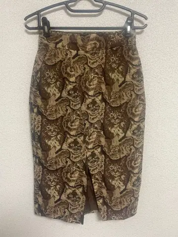 MOUSSY 고양이 패턴 타이트 스커트 사이즈 2