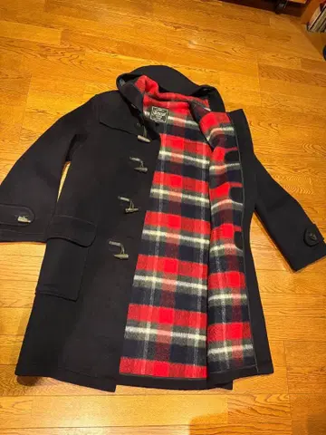 영국제 Gloverall 네이비 더플 코트