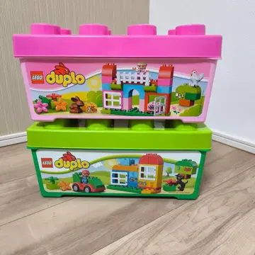[ 세일 중!! ] LEGO 듀플로 블록 핑크 그린 2개 세트