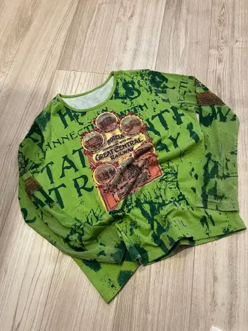 vintage 메쉬 롱T y2k 그런지 영문 헤이세이 티셔츠