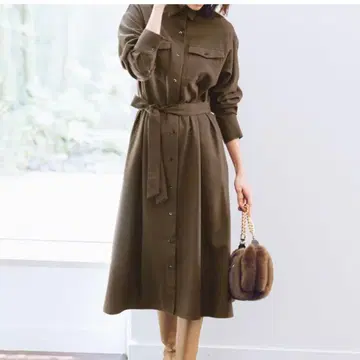 울 혼방 2웨이 셔츠 원피스 디노스 소클로스