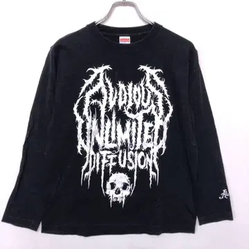 헤비메탈 구제 의류 ALDIOUS 투어 2017 스컬 프린트 롱T