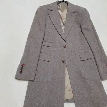 체스터 코트 이탈리아제 원단 알파카 혼방 44 기장 82cm 롱 자켓