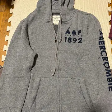 Abercrombie & Fitch 그레이 지퍼 후드티