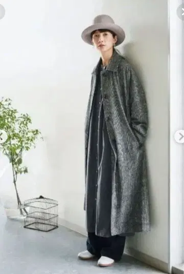 써니클라우드 셔틀의 스텐카라 코트 글렌체크 M 사이즈