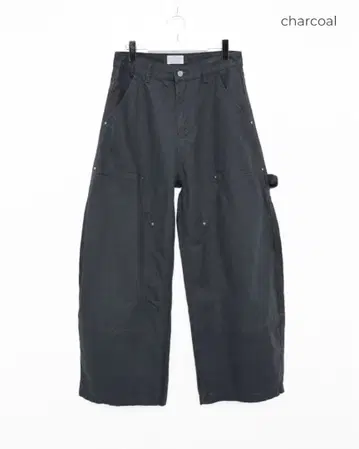 nugu 와이드 카펜터 팬츠 차콜