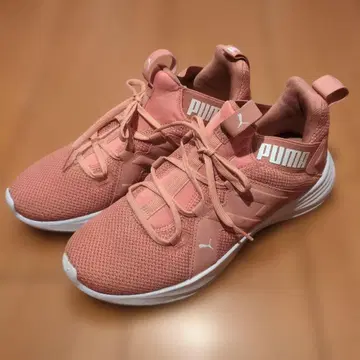 PUMA 핑크 스니커즈 하이컷 24cm