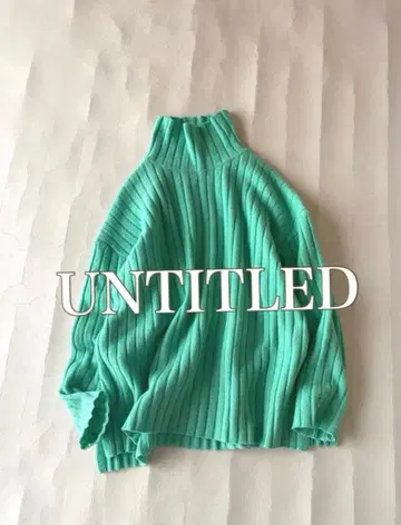 언타이틀 UNTITLED 라무 울 캐시미어 와이드 리브 루즈핏 니트