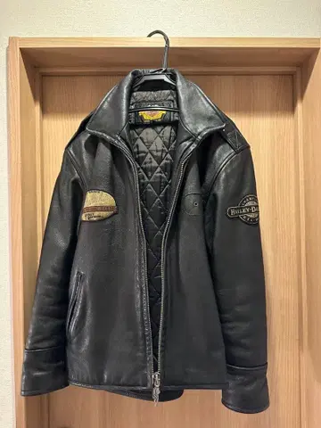 Harley-Davidson 블랙 가죽 라이더 자켓 90s