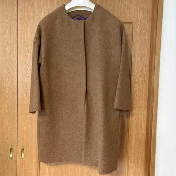 홈스펀 울 100% 롱 코트