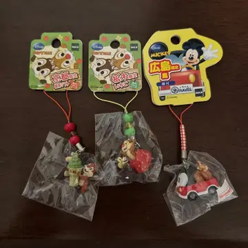 칩과 데일 미키 스트랩 3개 세트