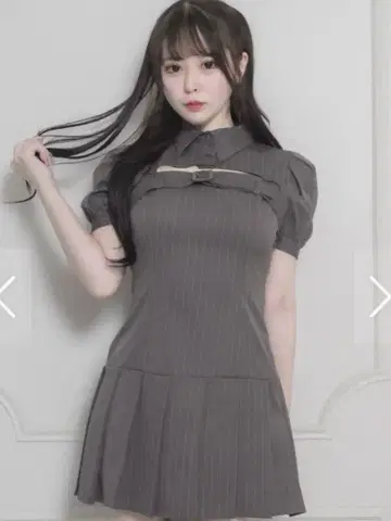 pium 벨트 스트라이프 원피스 새상품