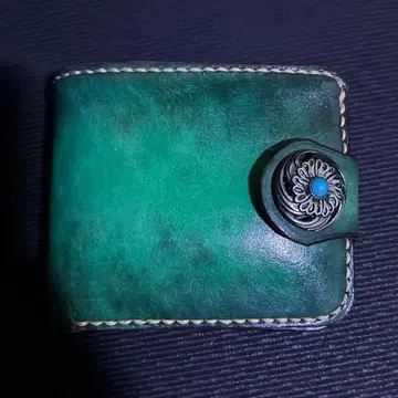 그라데이션 그린 미니 지갑