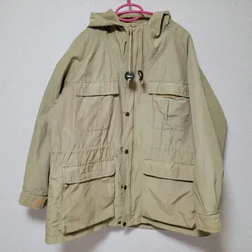 나일론 베이지 마운틴 후드티
