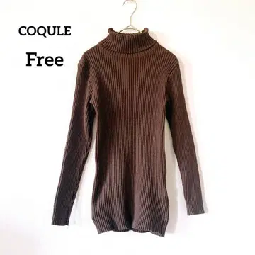 코클레 리브 니트 브라운 긴팔 스웨터 터틀넥 슬림 259