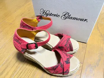 Hysteric Glamour 레드 웨지솔 샌들