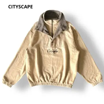CITYSCAPE 캐나다 토론토 하프 지퍼 풀오버 플리스 수입