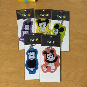 ARASHI 미키마우스 키링 5개 세트
