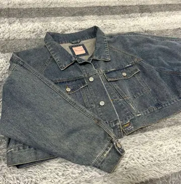 juemi 오버 사이즈 숏 데님 자켓