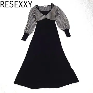 RESEXXY 리젝시 하운드 투스 니트 원피스 하운드투스 체크 패턴