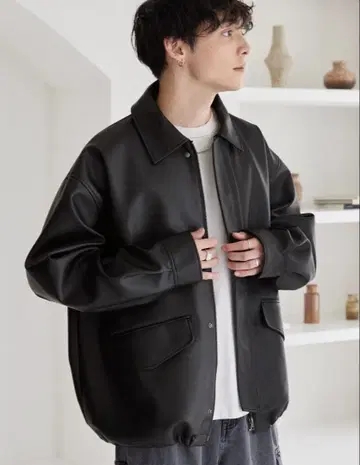 오버 사이즈 드로 코드 히요쿠 블루종