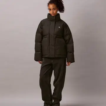 택 포함 새상품 캘빈클라인 클래식 다운 패딩 자켓 M 사이즈