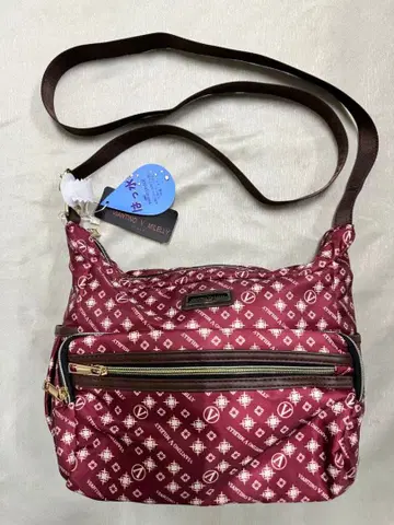 와인 레드 숄더백 사선 가케