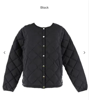 블랙 퀼팅 라이트 다운 자켓
