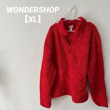 한정판 [ XL ] WONDERSHOP 플리스 자켓 레드 복슬복슬