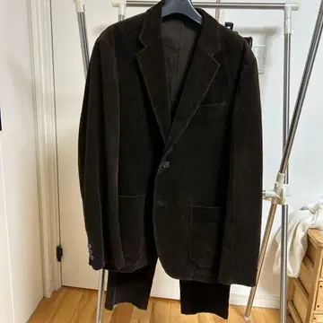 유니클로 코듀로이 수트 셋업 상하의 브라운