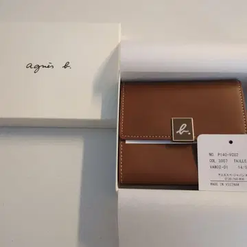 아네스베이 투톤 지갑 여성용 브라운 천연 가죽 새상품