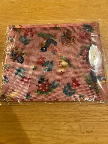 페이러 하이디 D링 메쉬 파우치 핑크