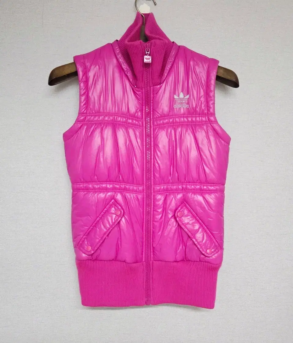 Adidas pink glossy padded vest 90