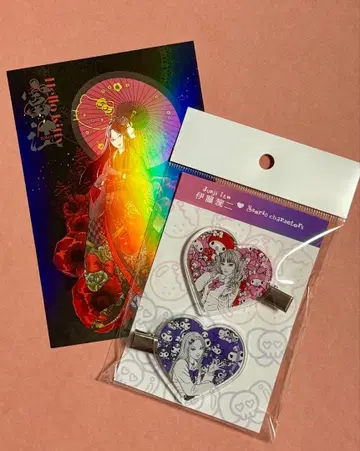 이토 준지 산리오 콜라보 갸루 토미에 아크릴 헤어 클립 세트