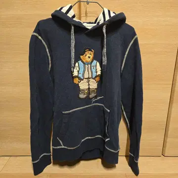 TEENIE WEENIE 베어 자수 네이비 풀오버 후드티