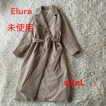 미사용 엘르 드레스 가운 코트 그레이지 L