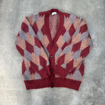 FTW 다이아몬드 패턴 mohair cardigan L