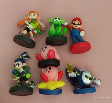 amiibo 7체 세트 마리오/스플래툰/커비