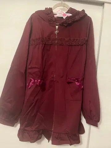 택 포함 새상품 프리메로 후드티 원피스 빨간색